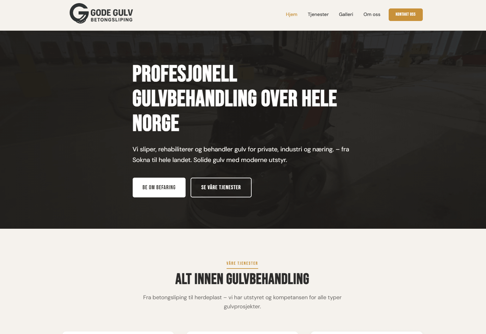Skjermbilde av GodeGulv.no